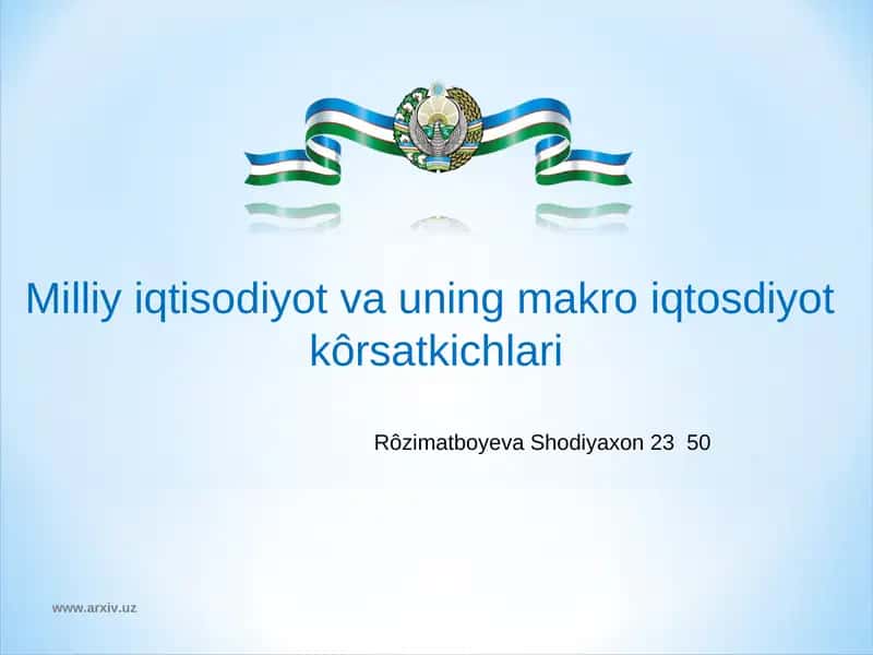 Milliy iqtisodiyot