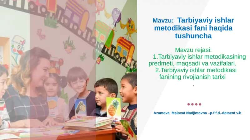 Tarbiyaviy ishlar metodikasi