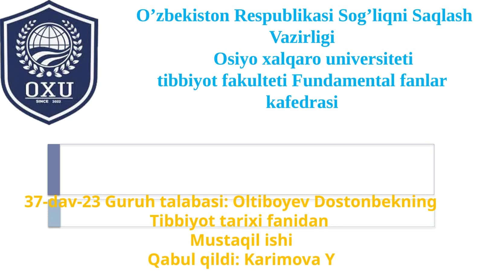 Mijoz haqida ta'lim ot va uning Sharq tibbiyotida asoslanishi haqida 1