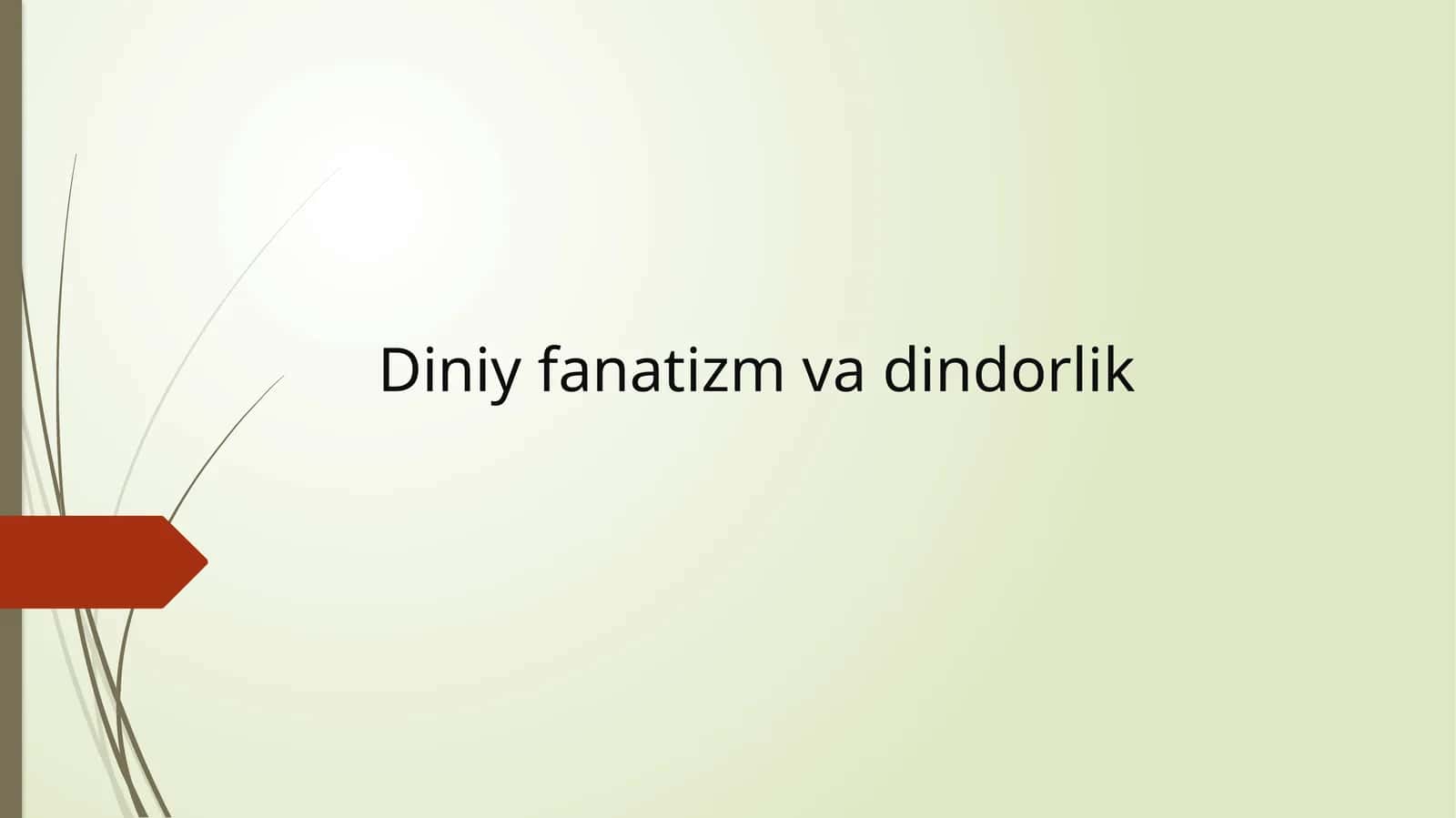 Diniy fanatizm va dindorlik