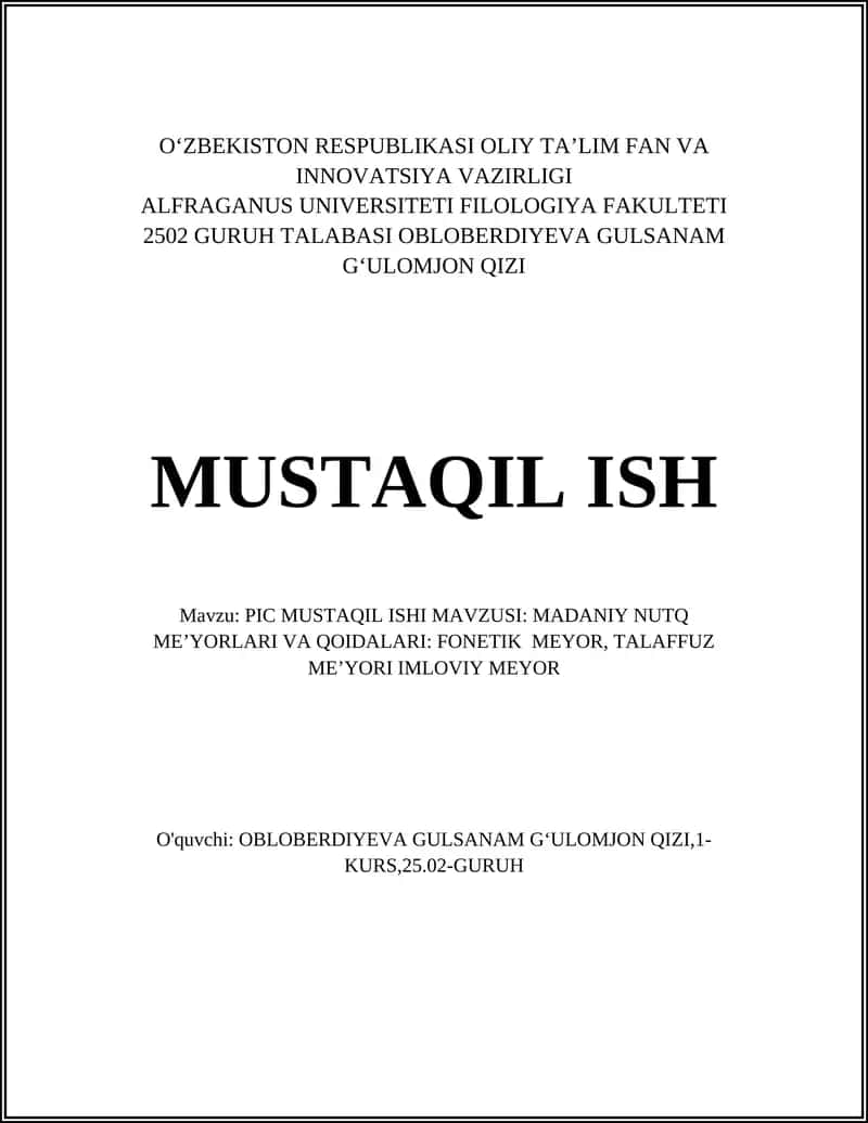 PIC MUSTAQIL ISHI