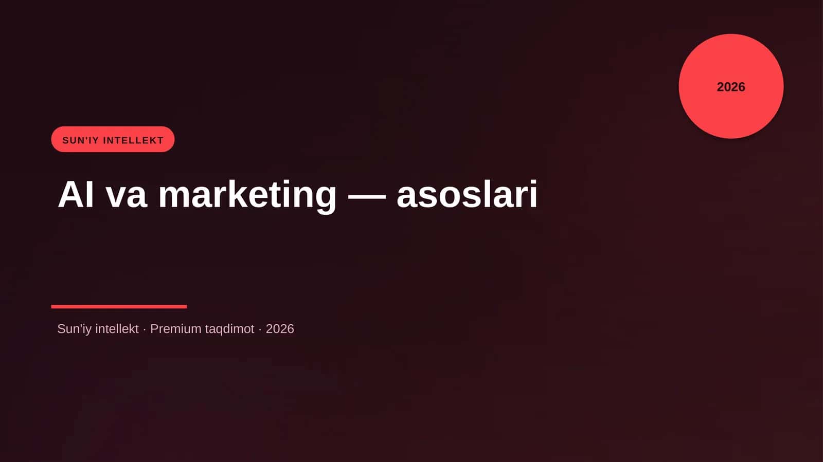 AI va marketing — asoslari