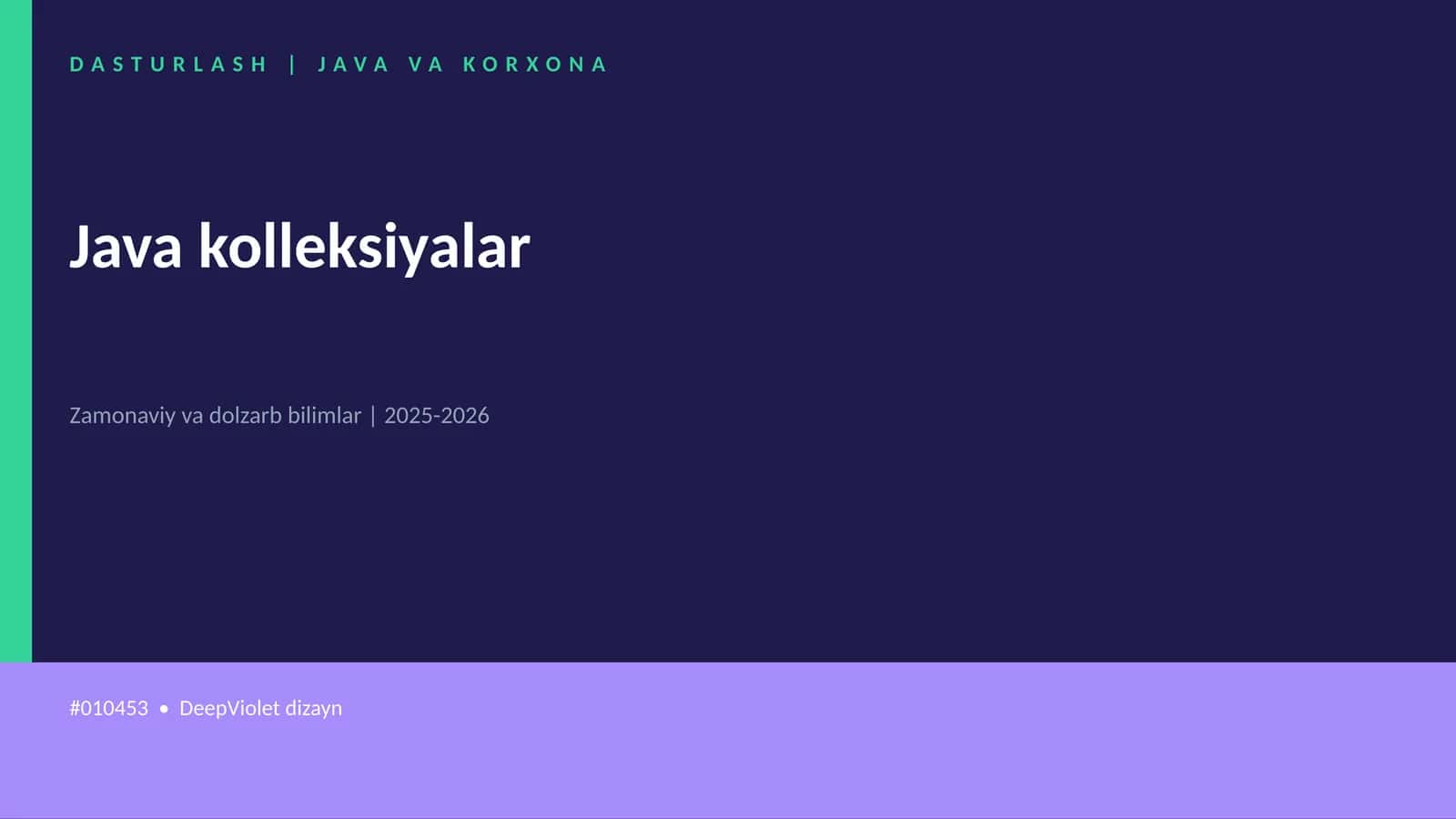 Java kolleksiyalar