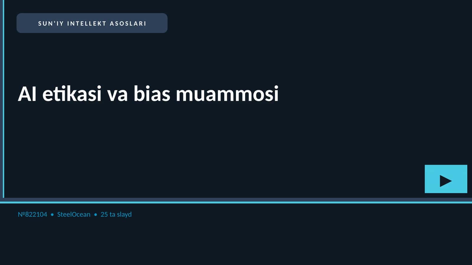 SUN'IY INTELLEKT ASOSLARI