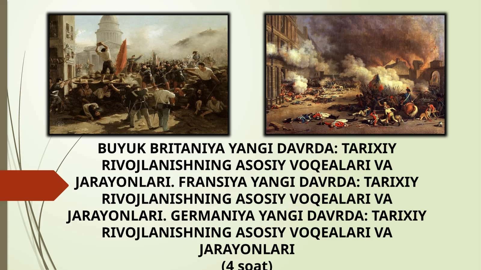 BUYUK BRITANIYA YANGI DAVRDA: TARIXIY RIVOJLANISHNING ASOSIY VOQEALARI VA JARAYONLARI. FRANSIYA YANGI DAVRDA: TARIXIY RIVOJLANISHNING ASOSIY VOQEALARI VA JARAYONLARI. GERMANIYA YANGI DAVRDA: TARIXIY RIVOJLANISHNING ASOSIY VOQEALARI VA JARAYONLARI