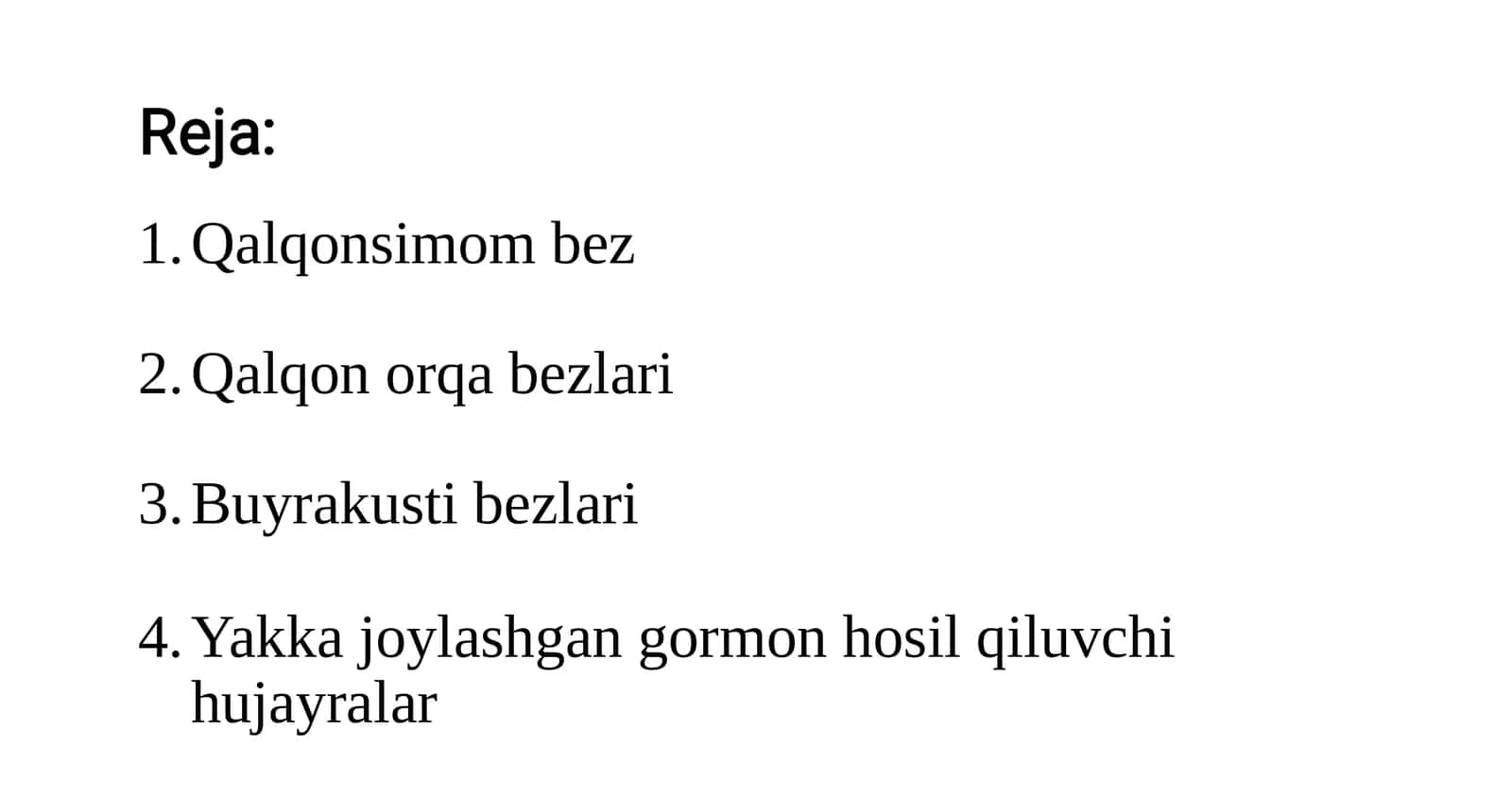 Yakka joylashgan gormon hosilqiluvchihujayralar
