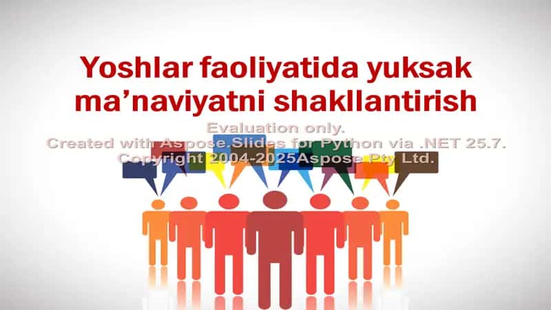 Yoshlar faoliyatida yuksak ma’naviyatni shakllantirish