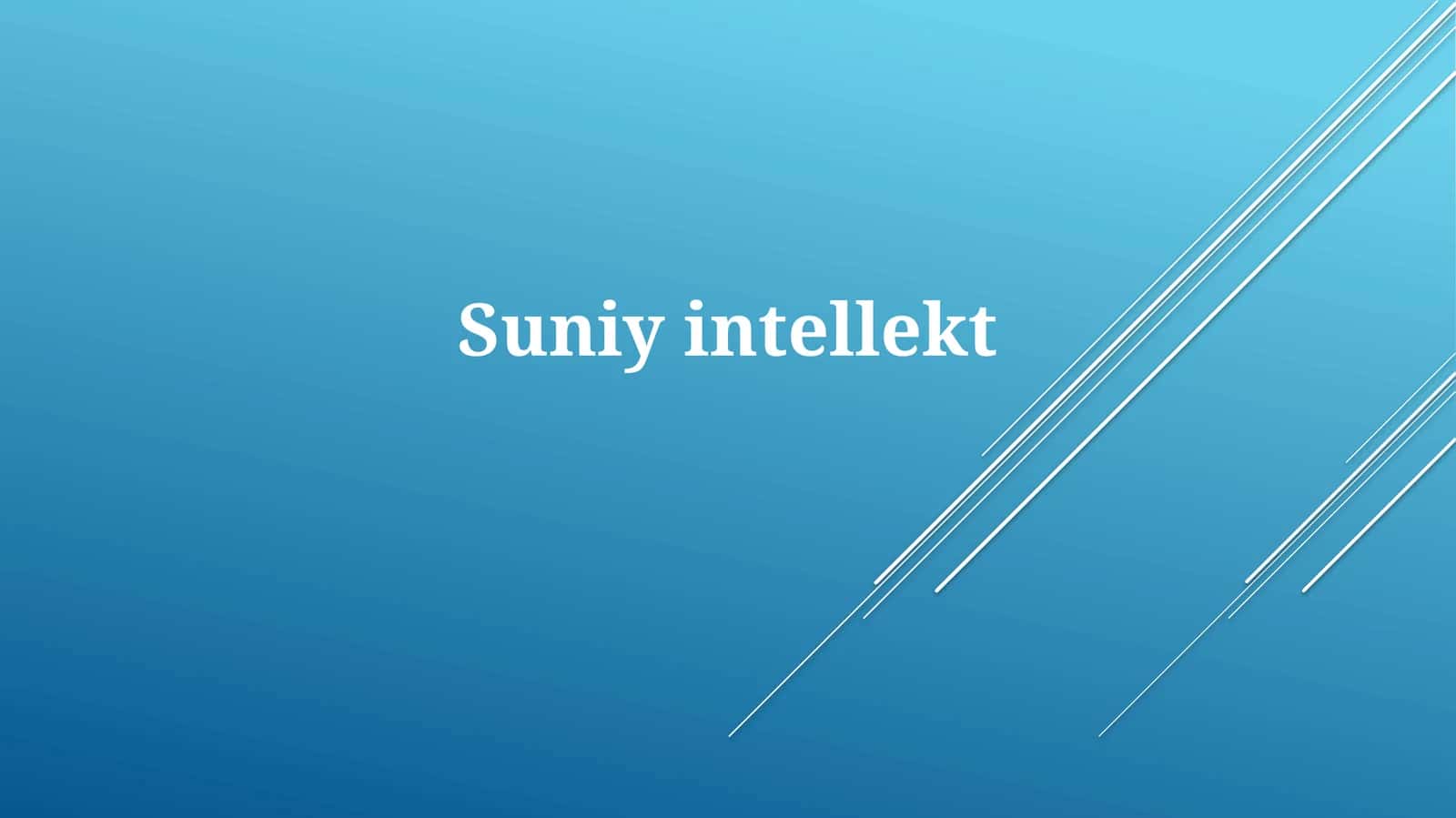 Sun'iy intellekt