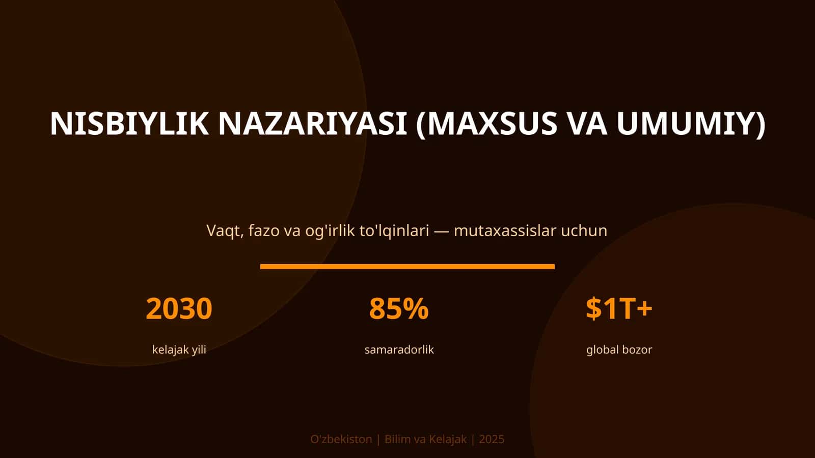 Nisbiylik nazariyasi (maxsus va umumiy)