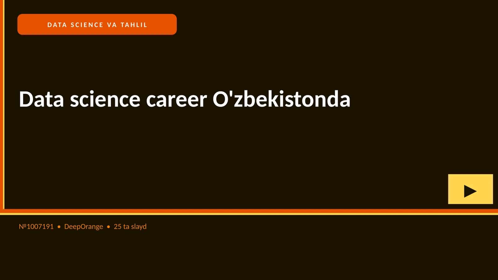 Data science career O'zbekistonda