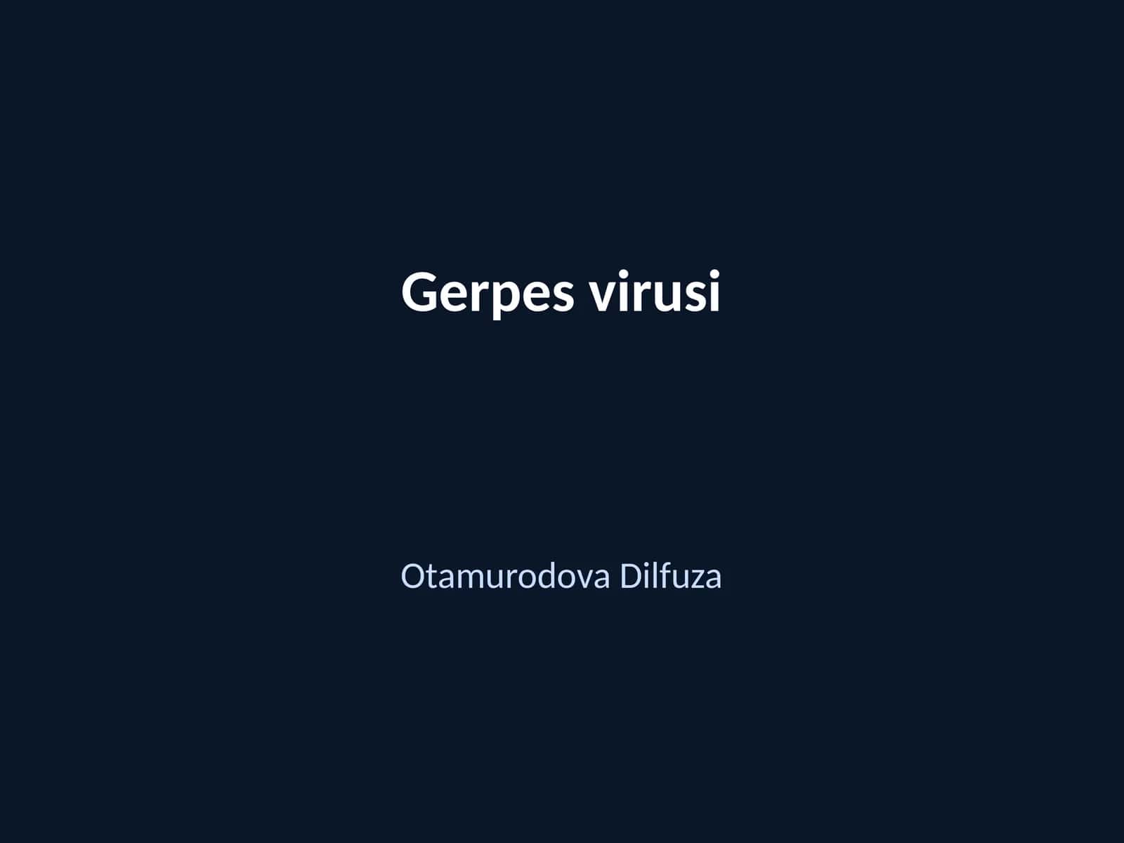 Gerpes virusi