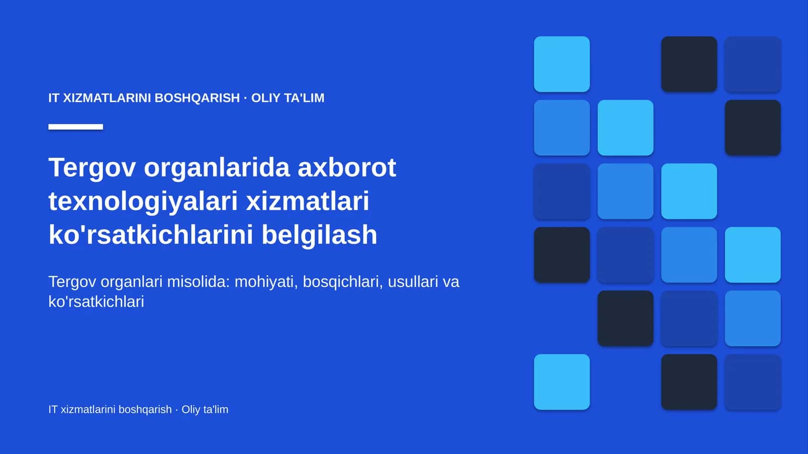 tergov organlarida axborot texnologiyalari xizmatlari ko'rsatkichlarini belgilash 5595