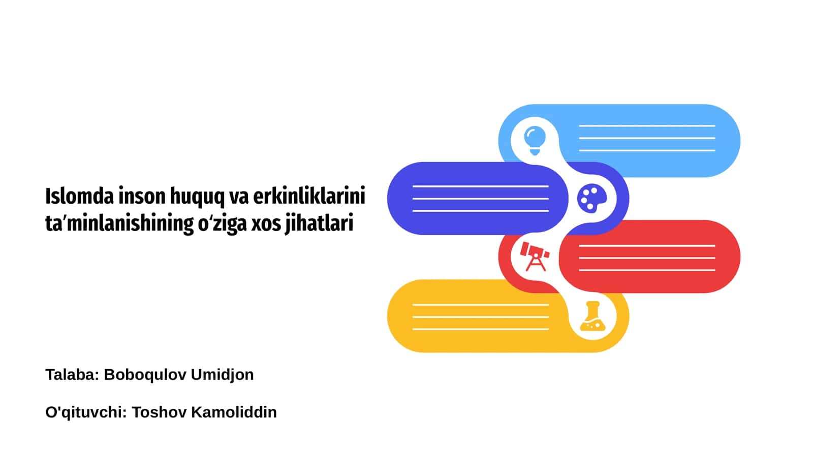 Islomda inson huquq va erkinliklarini ta’minlanishining o‘ziga xos jihatlari