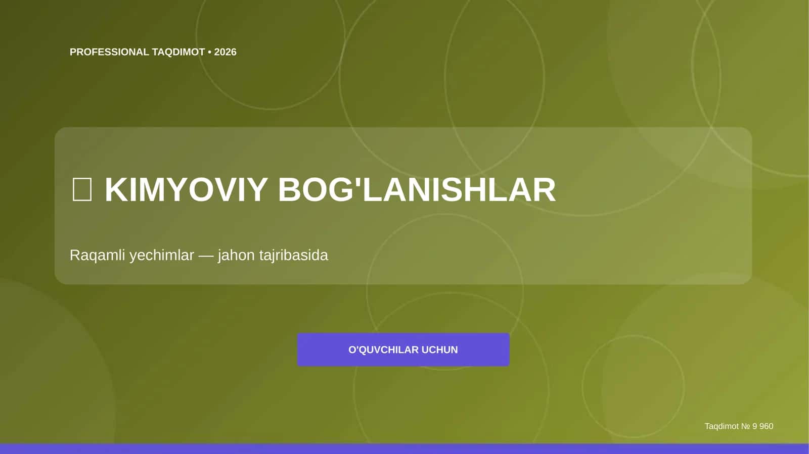 KIMYOVIY BOG'LANISHLAR