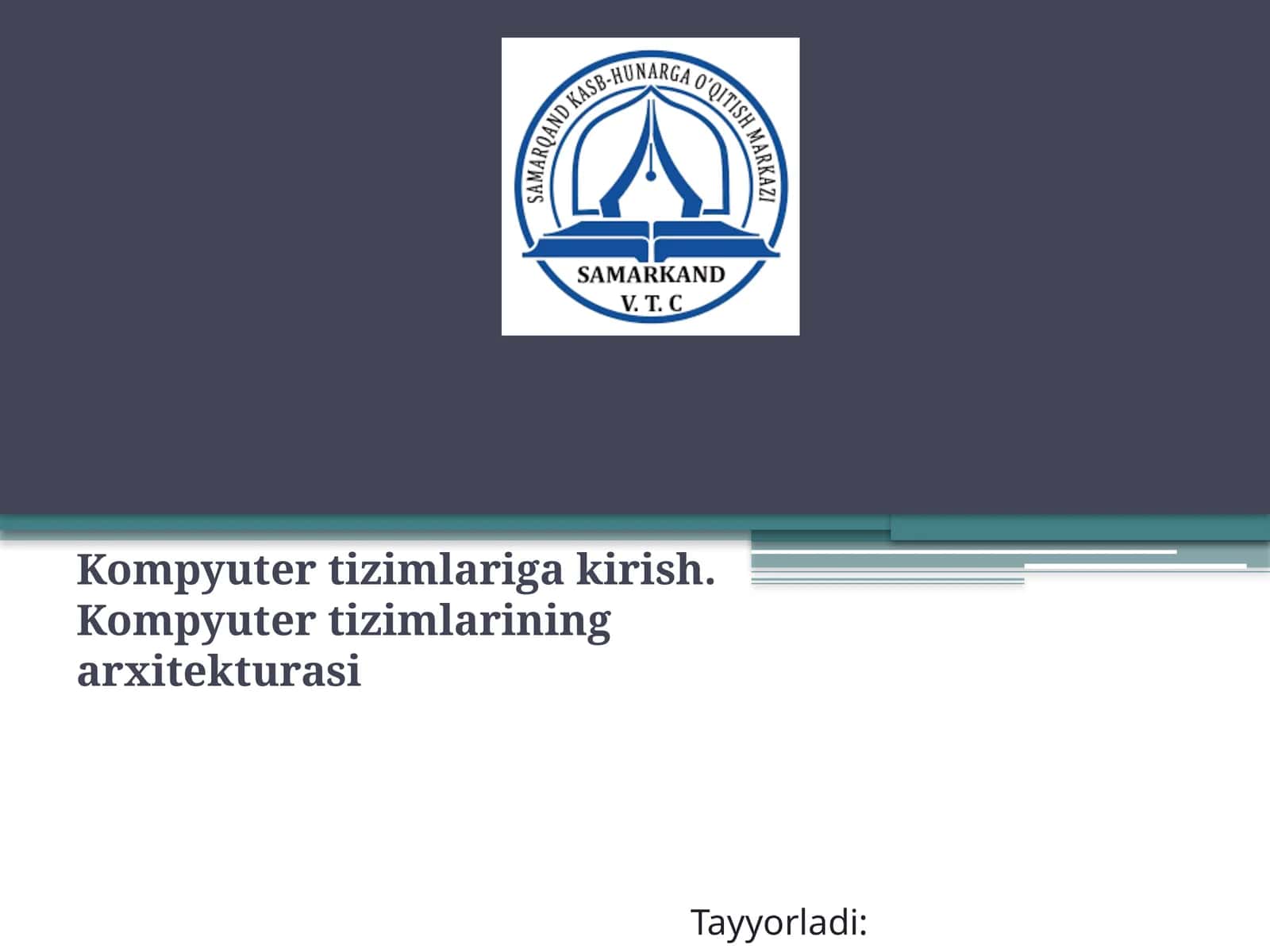 Kompyutertizimlarigakirish
