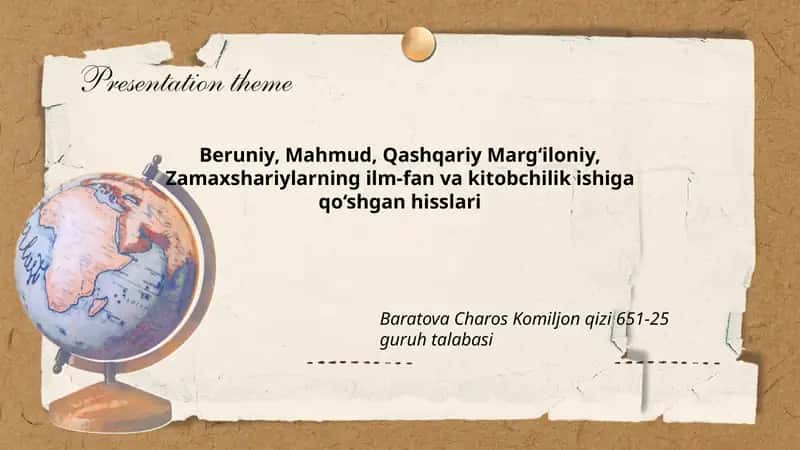 Beruniyning matematika va astronomiyaga qo‘shgan ilmiy hissalari va asosiy asarlari