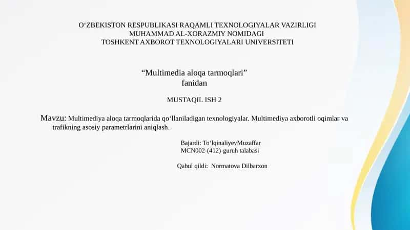 Multimediya aloqa tarmoqlari