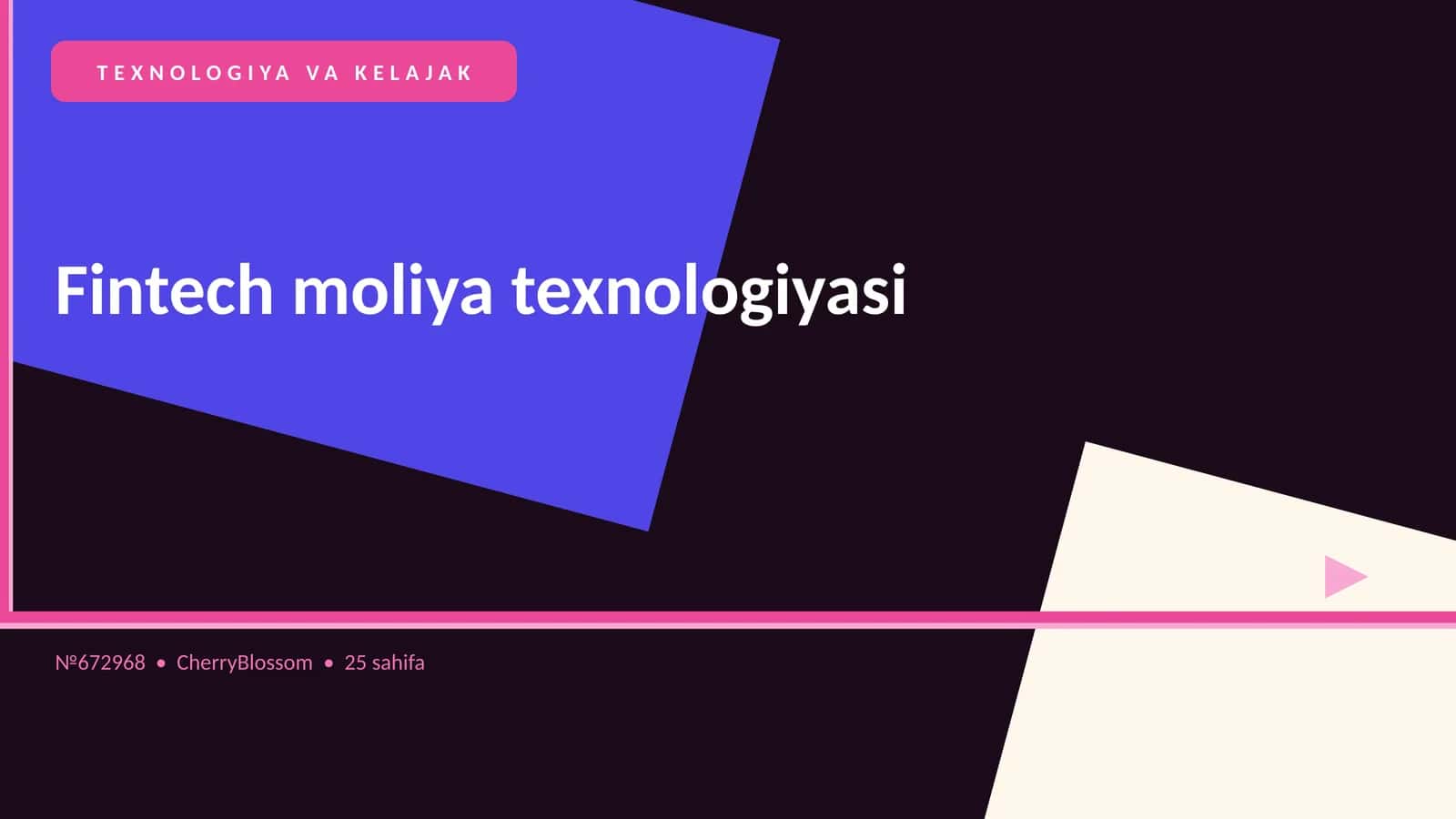 Fintech moliya texnologiyasi