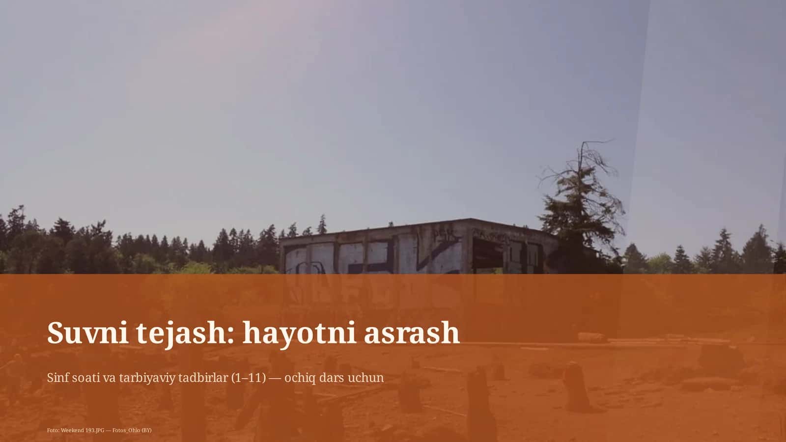 Suvni tejash: hayotni asrash