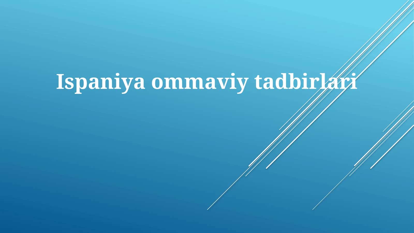 Ispaniyaommaviytadbirlari