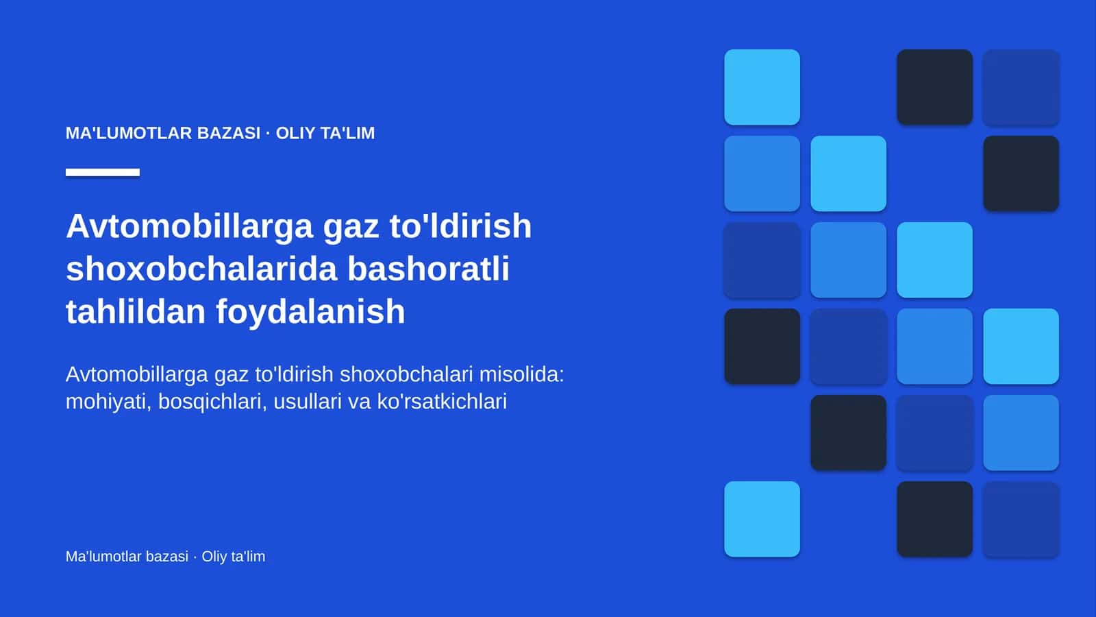 avtomobillarga gaz to'ldirish shoxobchalarida bashoratli tahlildan foydalanish 6250