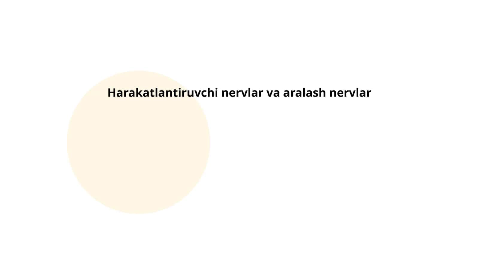 Nilufar Hakimjonova - Harakatlantiruvchi nervlar va aralash nervlar