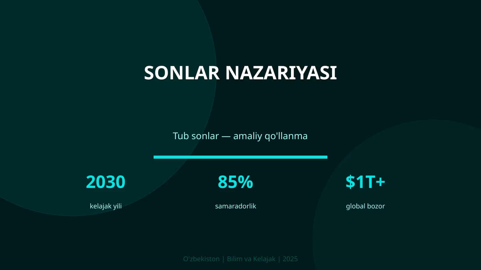 SONLAR NAZARIYASI