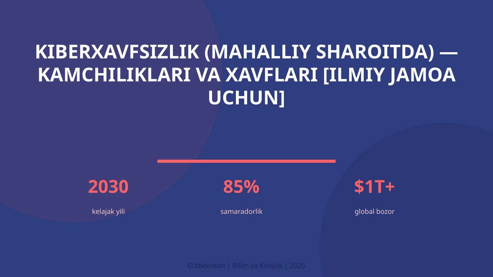 KIBERXAVFSIZLIK (MAHALLIY SHAROITDA) — KAMCHILIKLARI VA XAVFLARI [ILMIY JAMOA UCHUN]