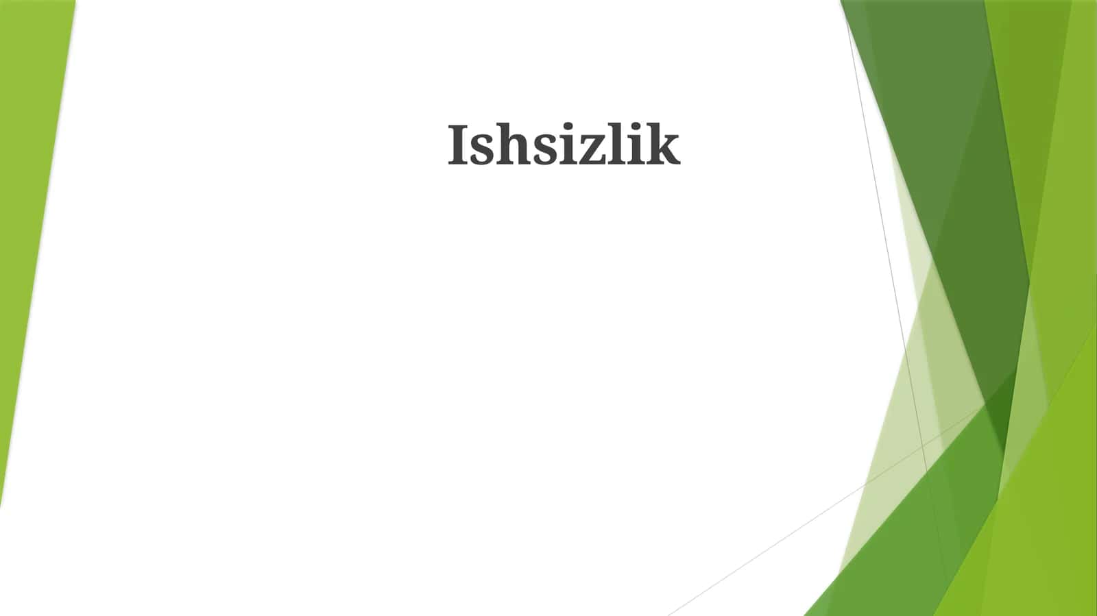 Ishsizlik