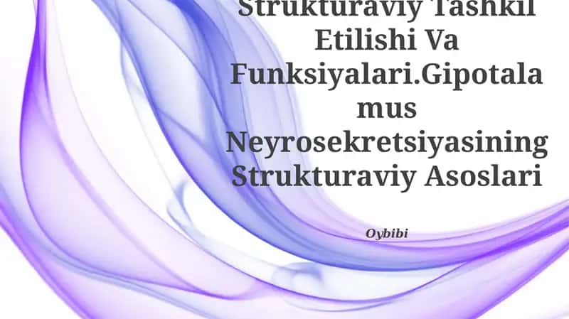 Epifizning Ultra Strukturaviy Tashkil Etilishi Va Funksiyalari