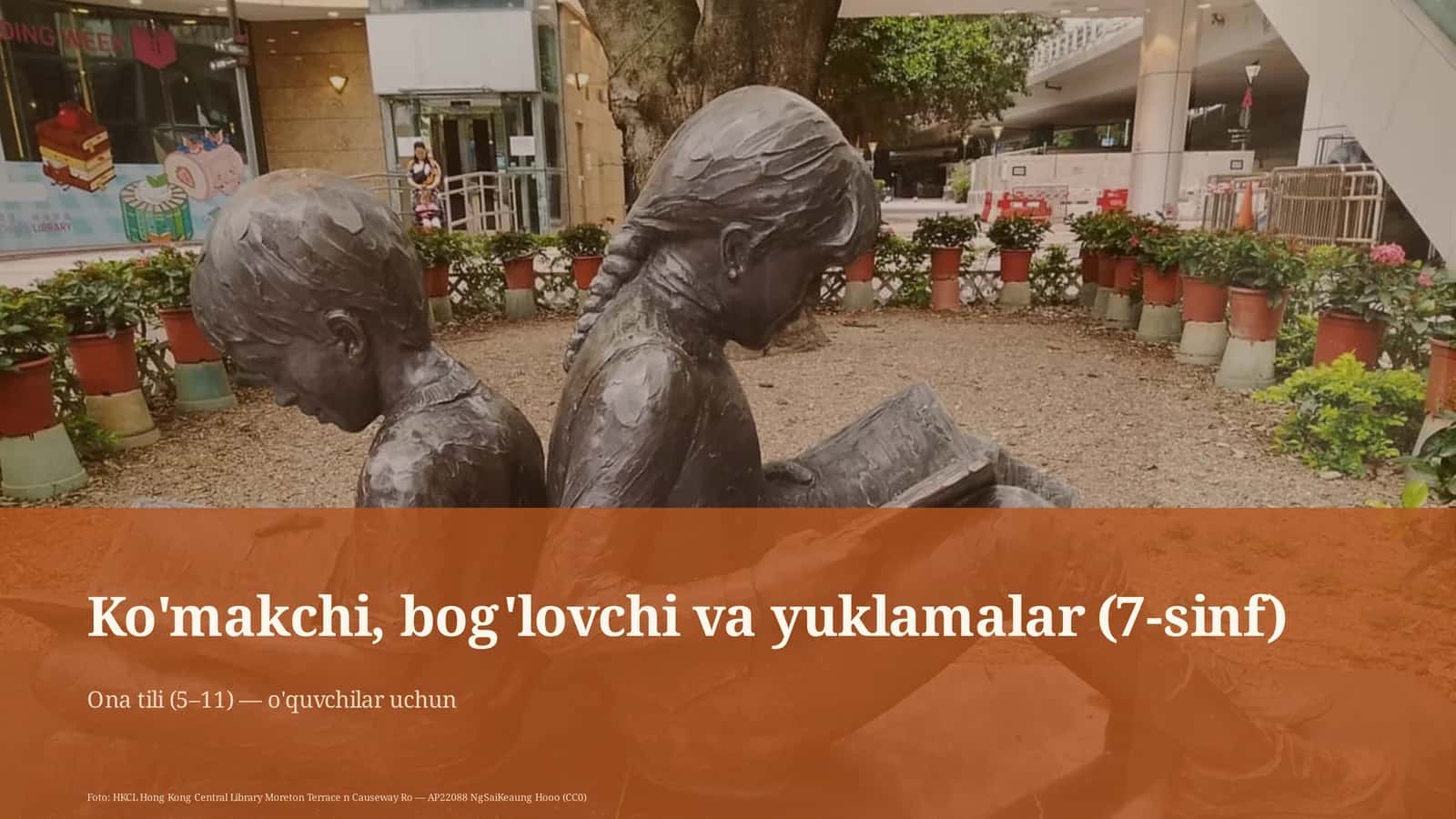 Ko'makchi, bog'lovchi va yuklamalar (7-sinf)