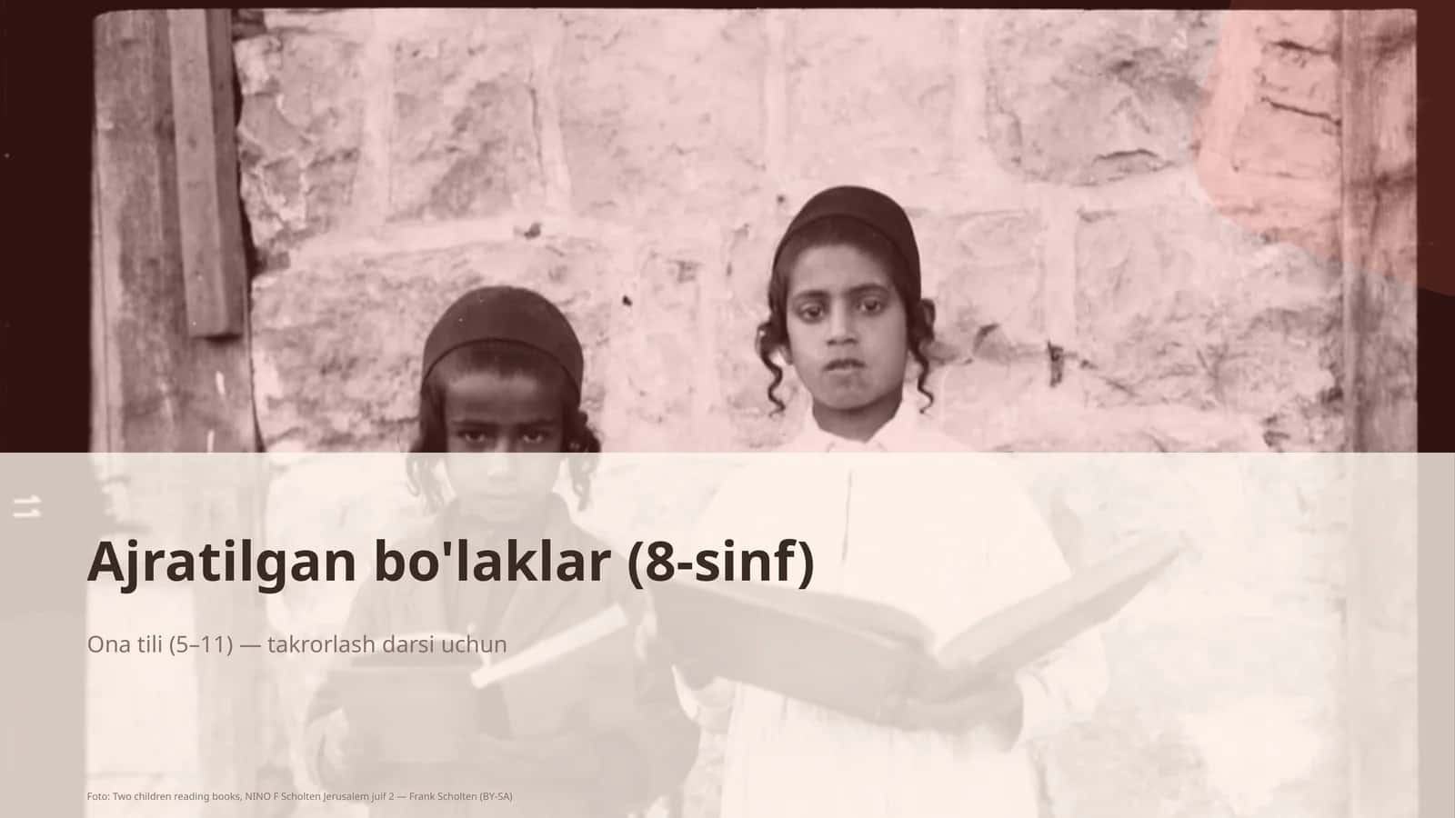 Ajratilgan bo'laklar (8-sinf)