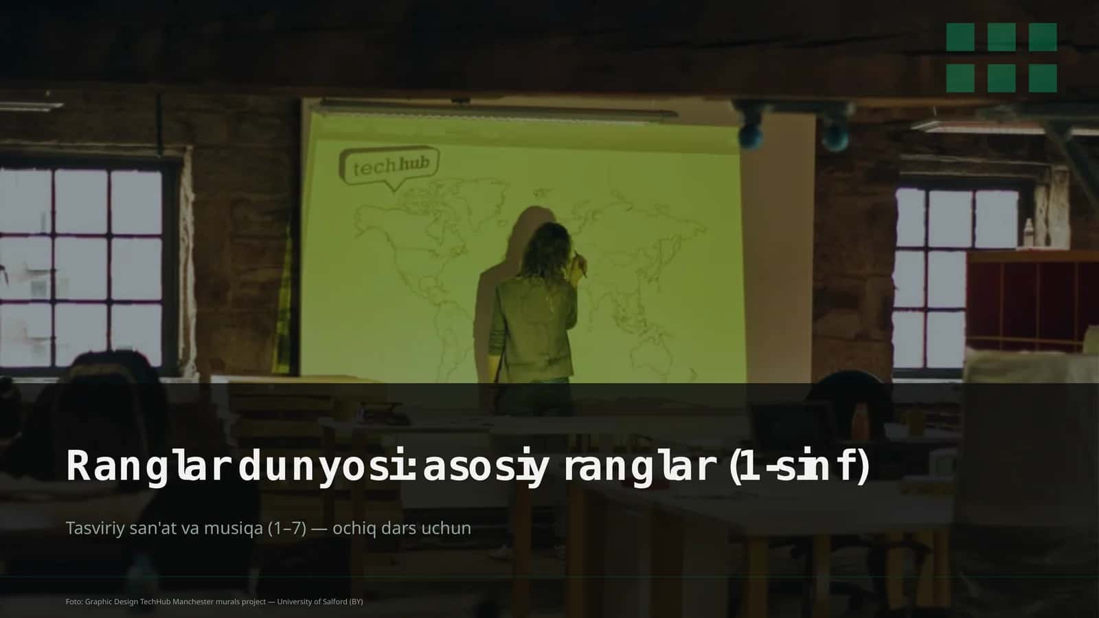 Ranglar dunyosi: asosiy ranglar (1-sinf)