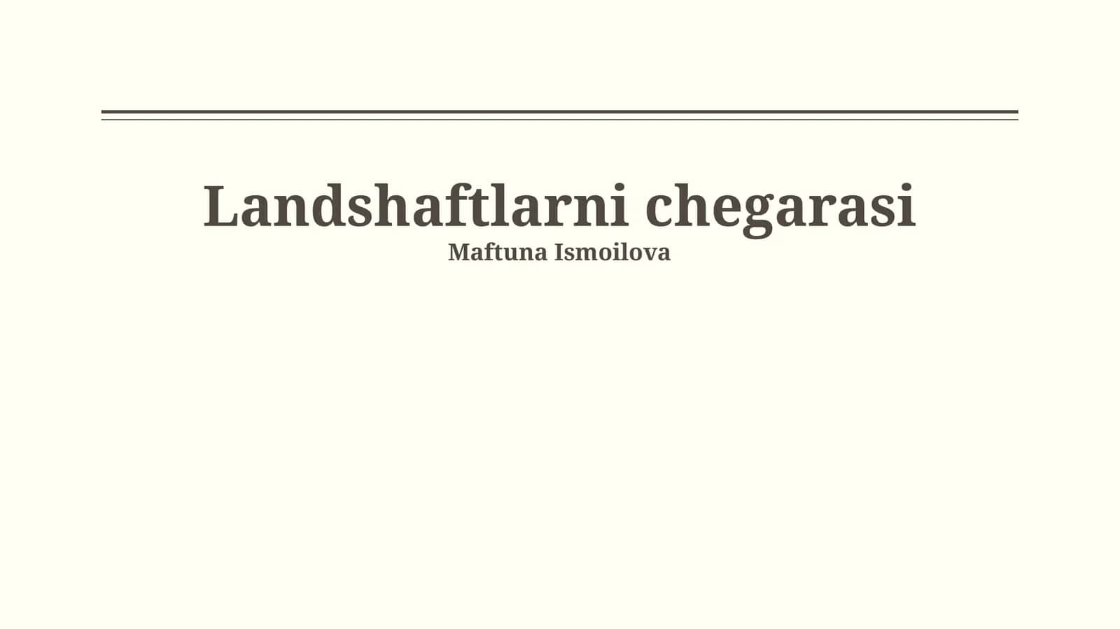 Landshaftlarni chegarasi