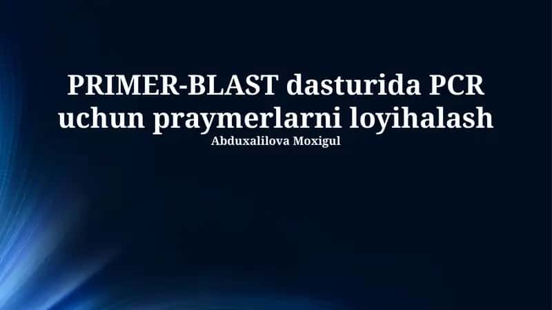 PRIMER-BLAST dasturi