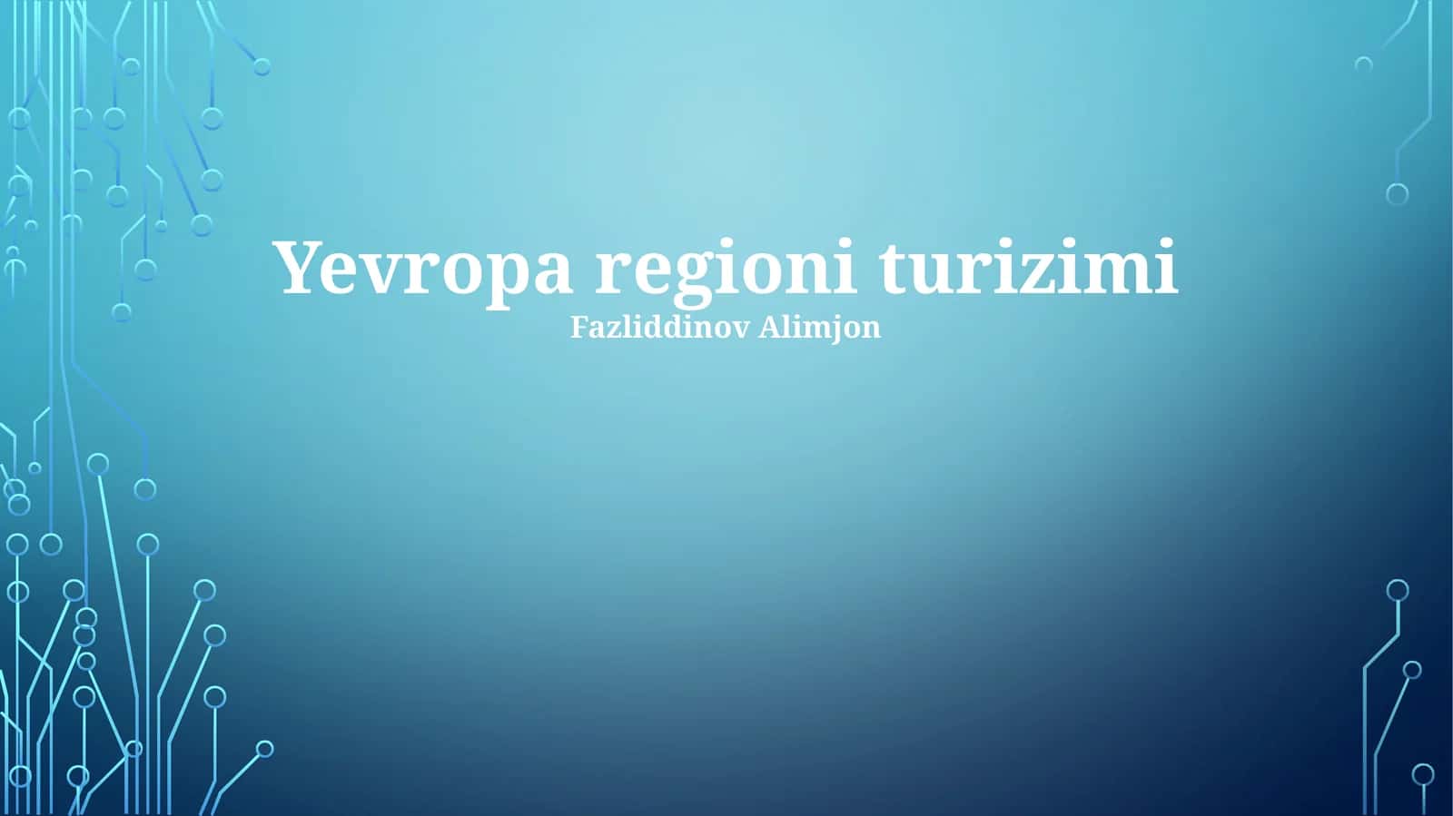 Yevropa regioni turizimi