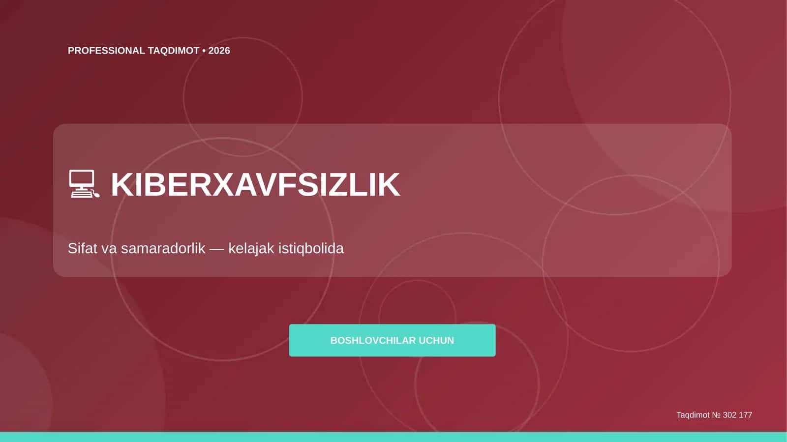 KIBERXAVFSIZLIK: Sifat va samaradorlik