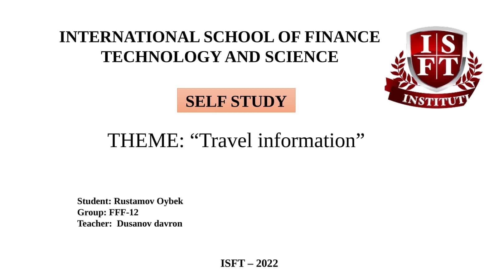Travel information