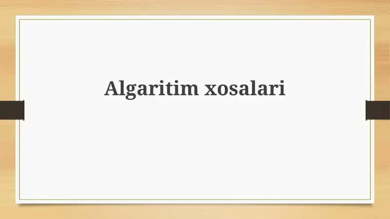 Algaritimxosalari