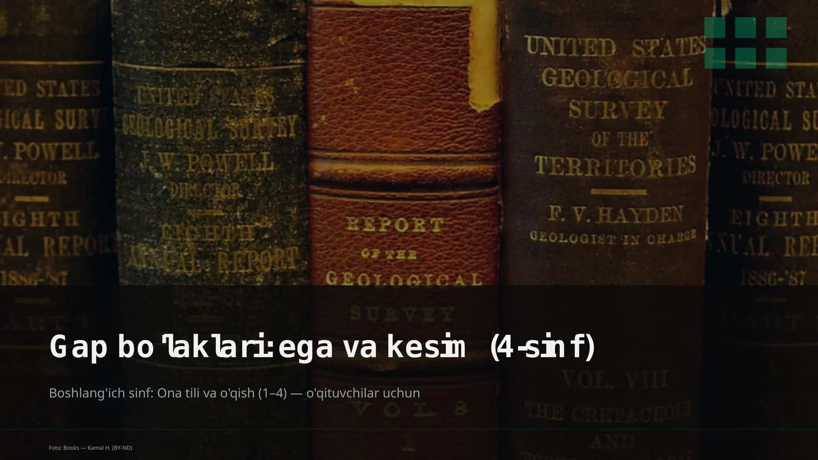 Gap bo'laklari: ega va kesim (4-sinf)