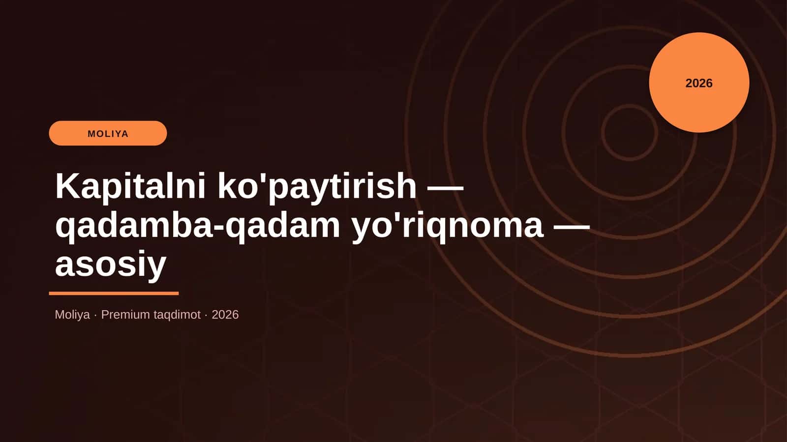 Kapitalni ko'paytirish — qadamba-qadam yo'riqnoma — asosiy