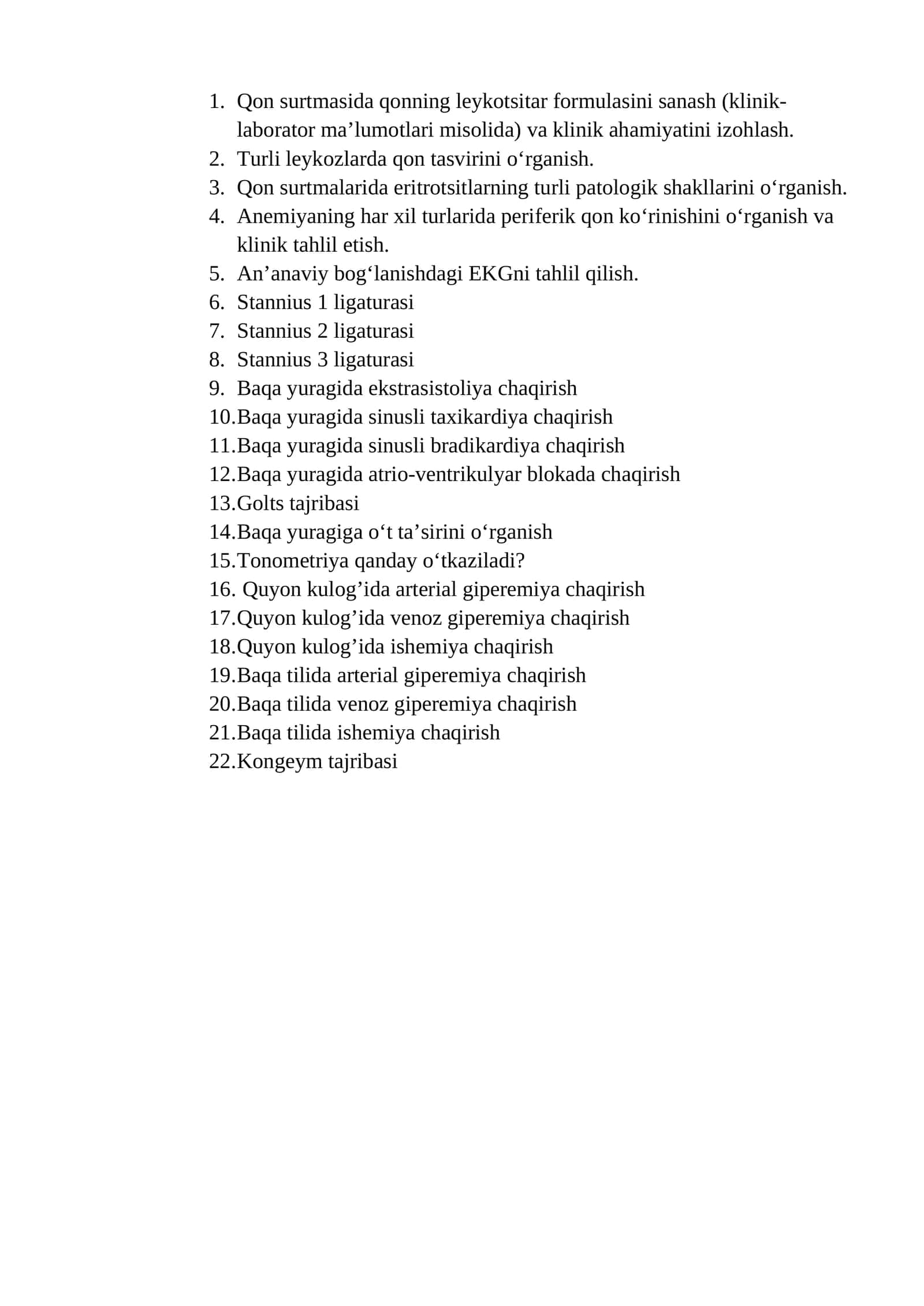 Klinik laboratoriyada patologik shakllarini tahlil etish