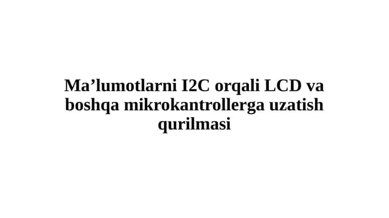 I2Cga Naozatish