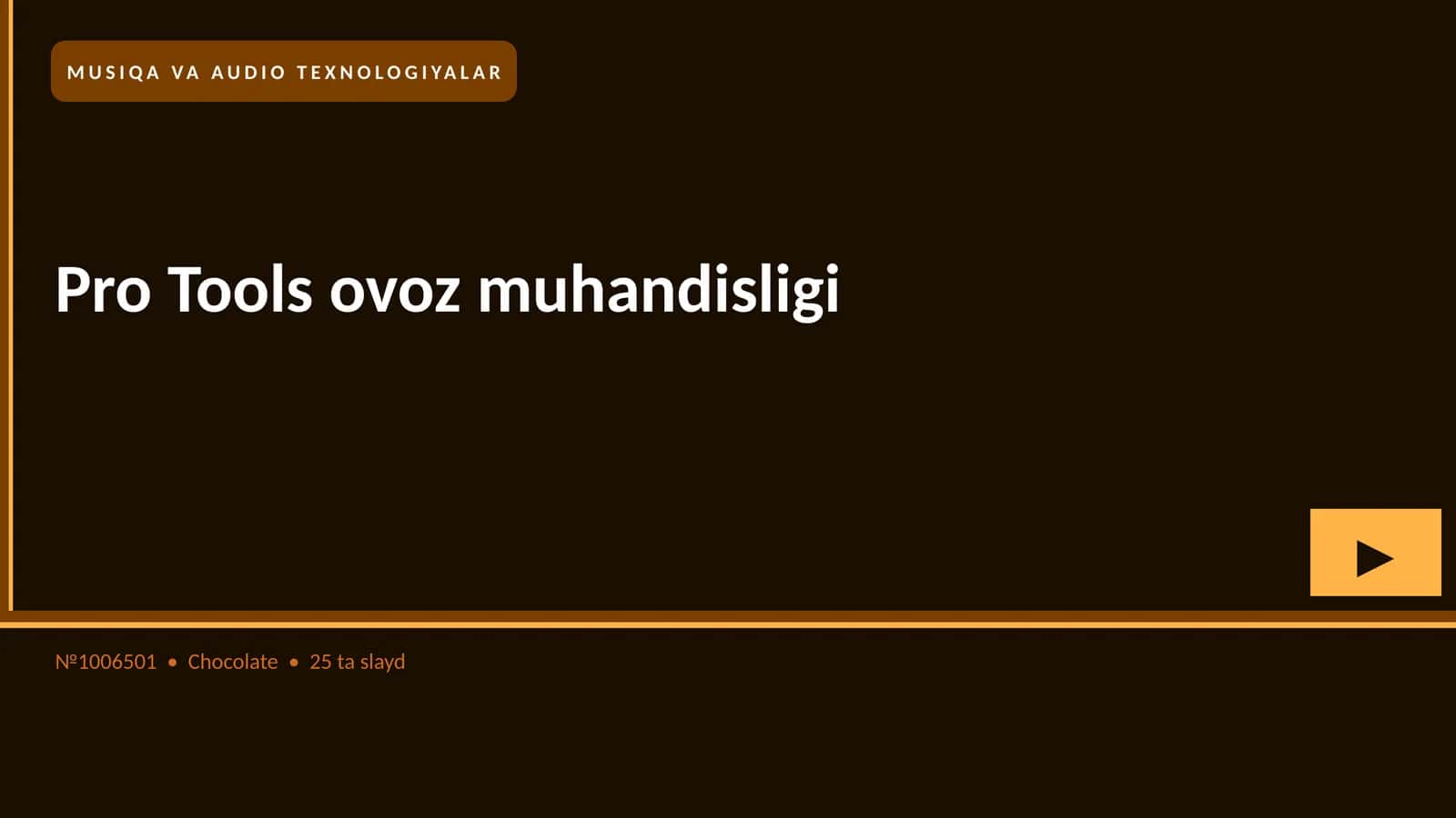Pro Tools ovoz muhandisligi