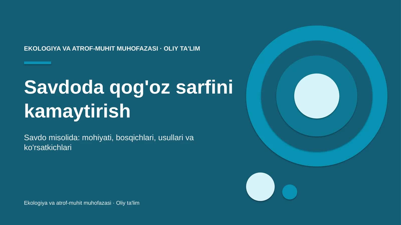 Savdoda qog'oz sarfini kamaytirish