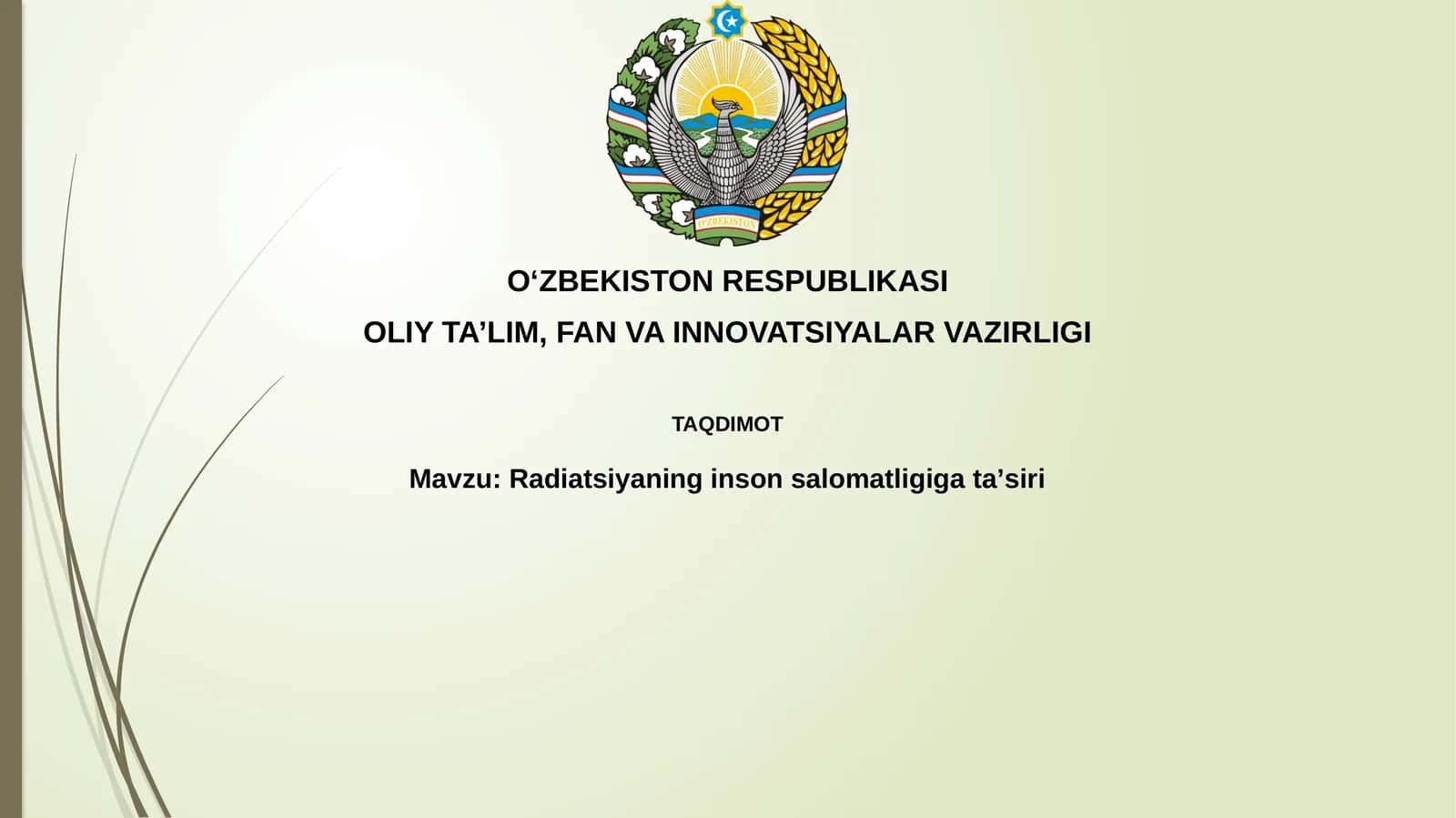 Radiatsiyaning inson salomatligiga ta'siri