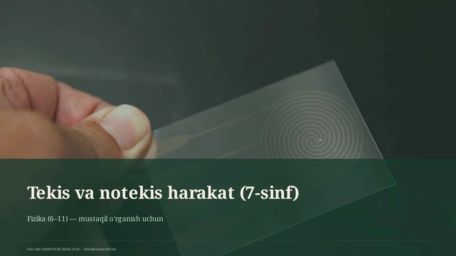 Tekis va notekis harakat (7-sinf)