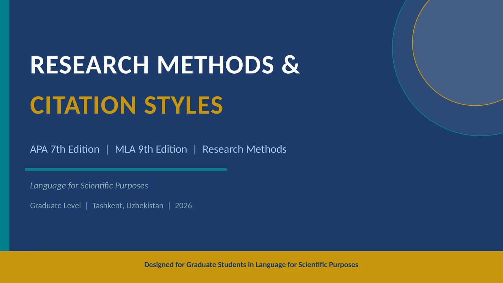 RESEARCH METHODS & CITATION STYLES