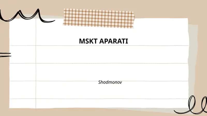 MSKT APARATI