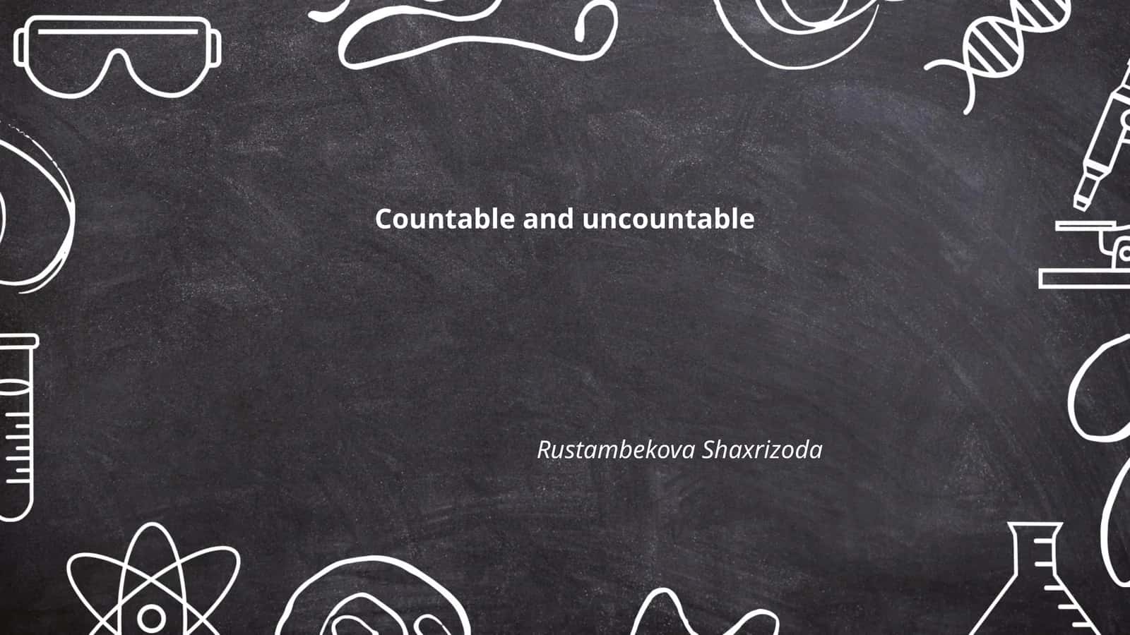 Countable and uncountable